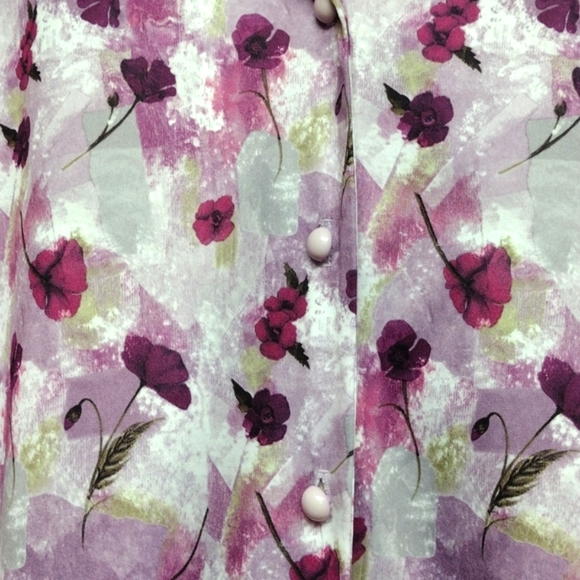 Button Down Grandma Style Blouse - Picture 4 of 7